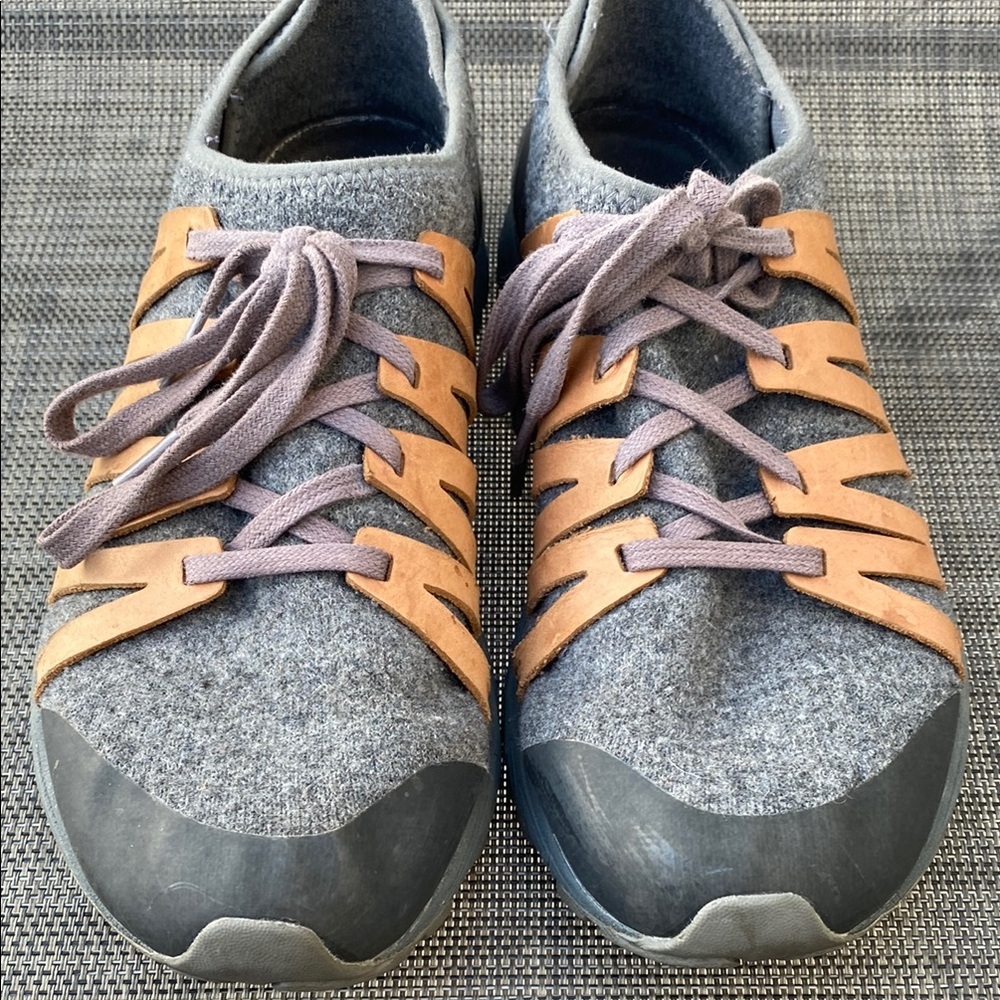 Merrell Riveter Gray and Tan Casual Wool Sneakers Women Size 7.5 - Picture 15 of 16